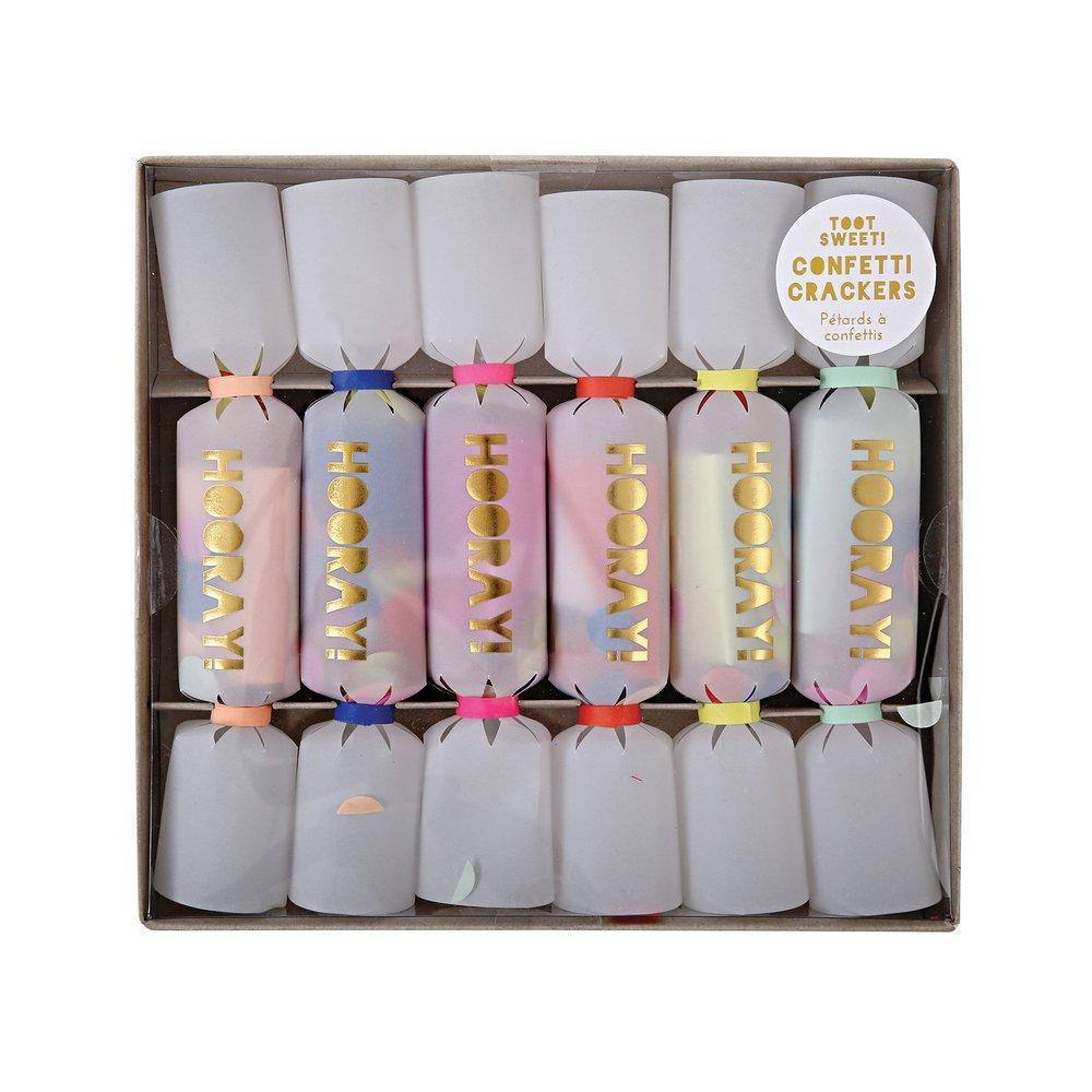 Meri Meri Hooray Confetti Small Crackers (set of 6) - partyalacarte.co.in