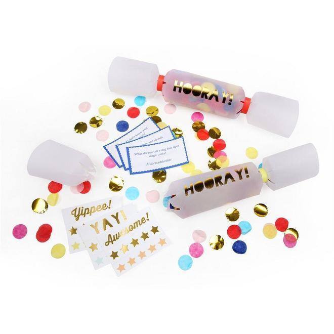 Meri Meri Hooray Confetti Small Crackers (set of 6) - partyalacarte.co.in