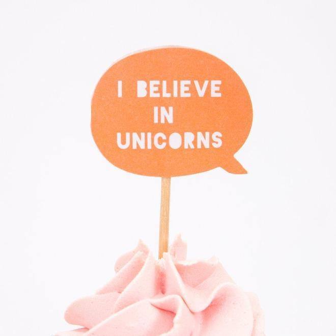 Meri Meri I Believe In Unicorns Cupcake Kit (set of 24 toppers) - partyalacarte.co.in