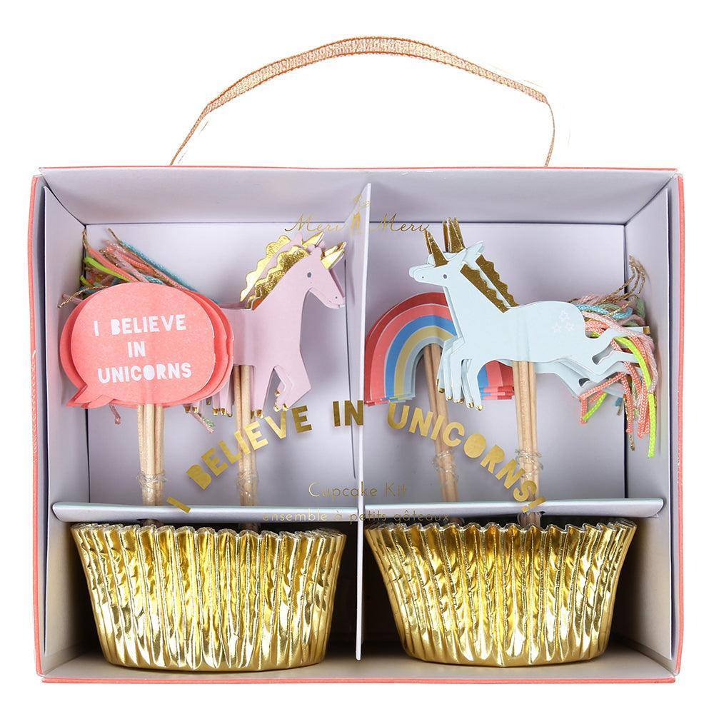 Meri Meri I Believe In Unicorns Cupcake Kit (set of 24 toppers) - partyalacarte.co.in