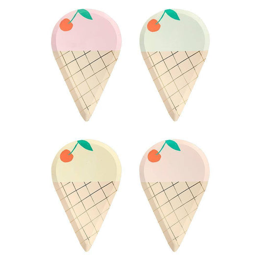 Meri Meri Ice Cream Plates (set of 8) - partyalacarte.co.in