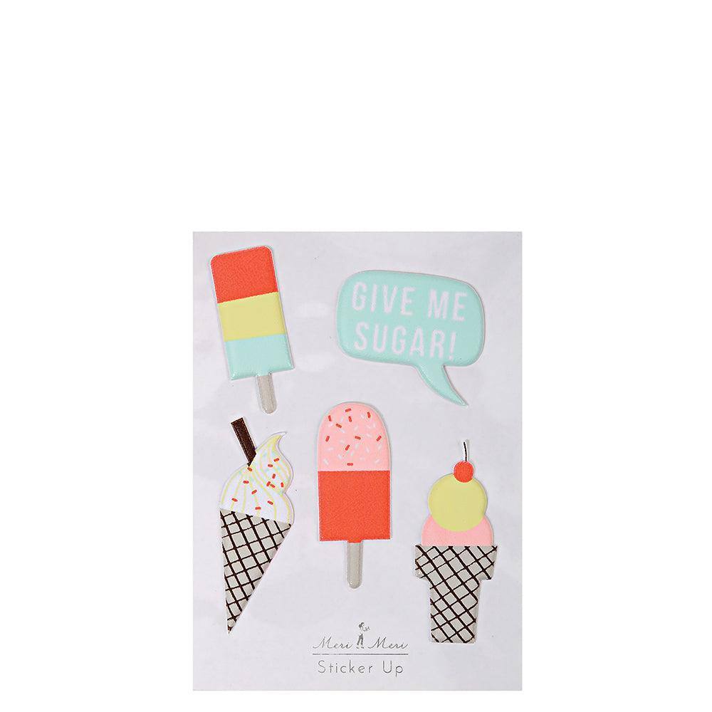 Meri Meri Ice Cream Puffy Stickers - partyalacarte.co.in