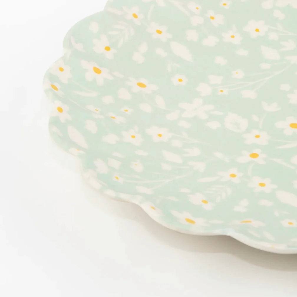 Floral Reusable Bamboo Large Plates (x 6)