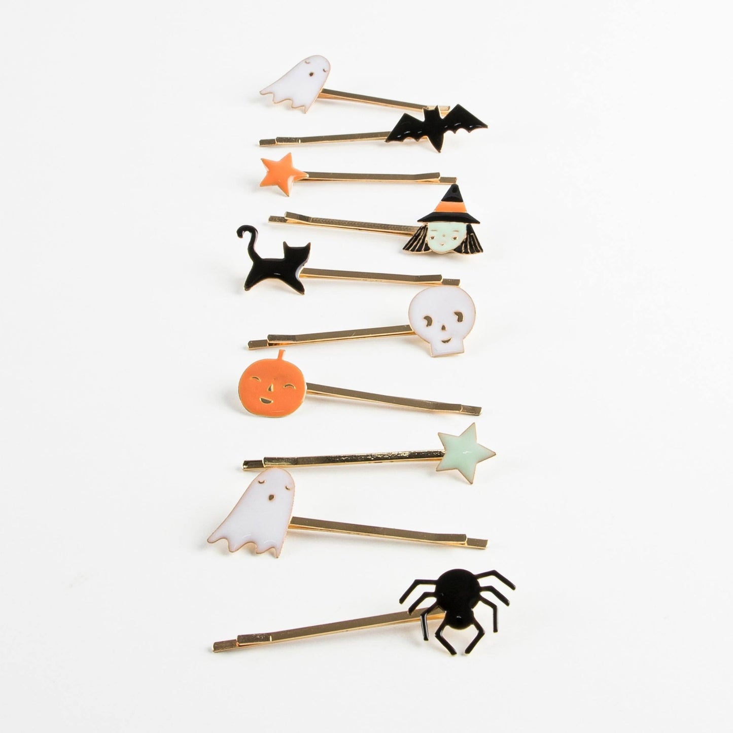 Enamel Halloween Hair Slides (x 10)