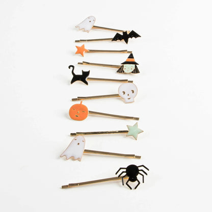 Enamel Halloween Hair Slides (x 10)