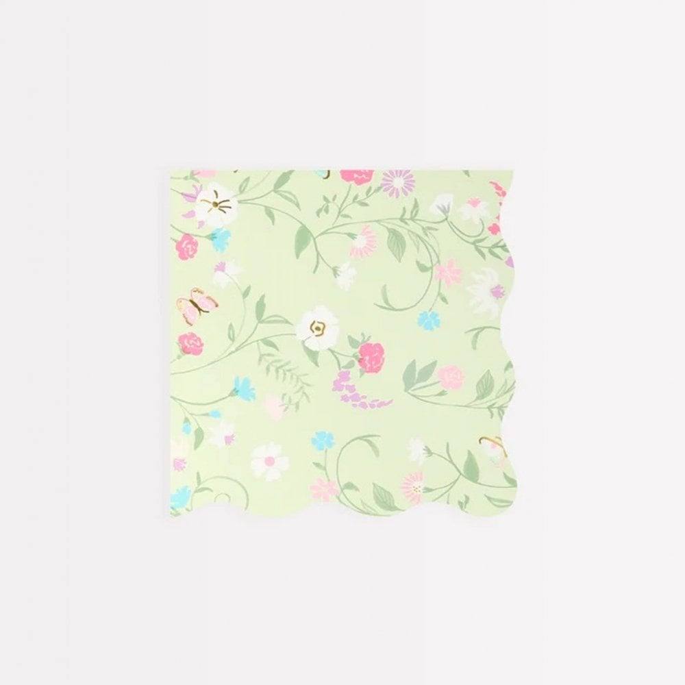 Meri Meri Laduree Floral Small Napkins (x 16) - partyalacarte.co.in