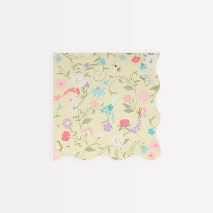 Meri Meri Laduree Floral Small Napkins (x 16) - partyalacarte.co.in