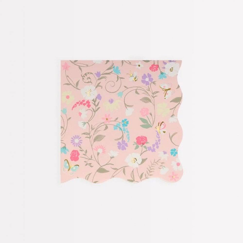 Meri Meri Laduree Floral Small Napkins (x 16) - partyalacarte.co.in