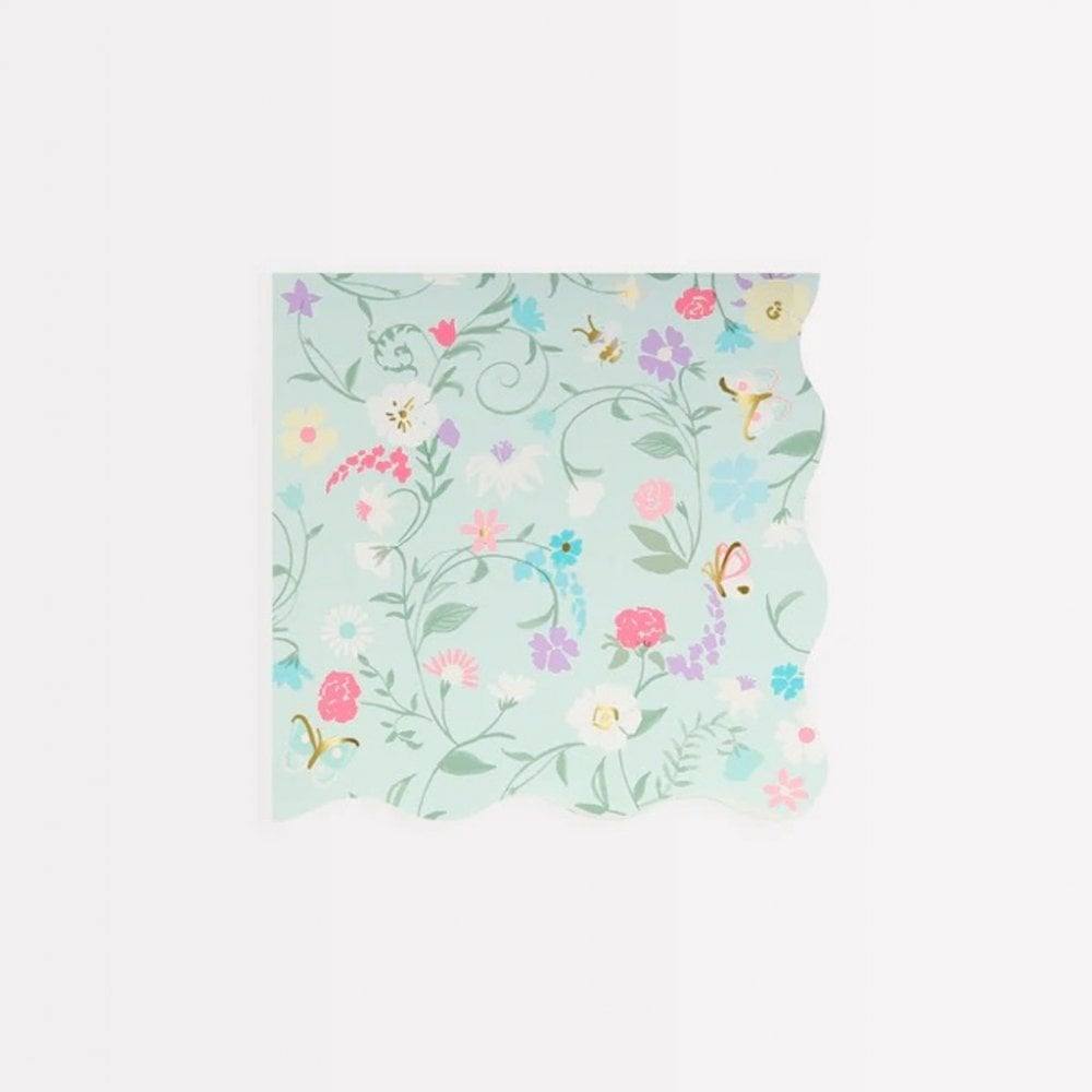 Meri Meri Laduree Floral Small Napkins (x 16) - partyalacarte.co.in