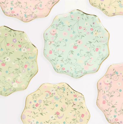Meri Meri Laduree Paris Floral Side Plates (x 8) - partyalacarte.co.in
