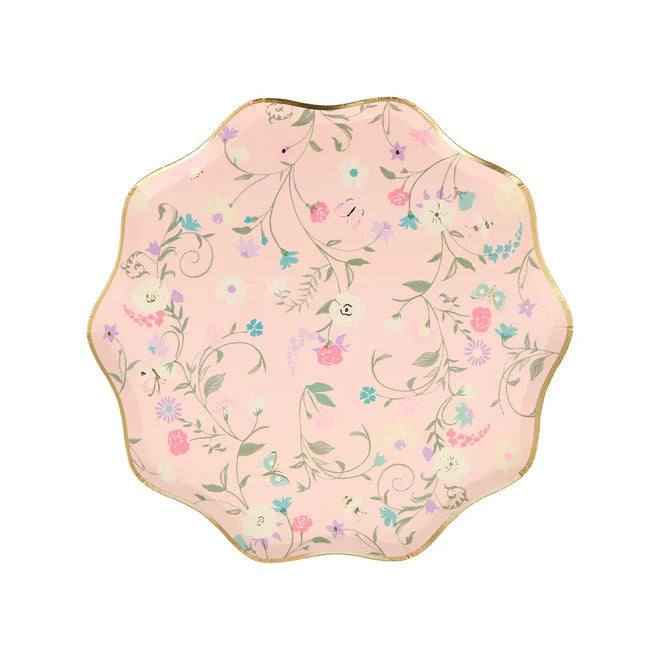 Meri Meri Laduree Paris Floral Side Plates (x 8) - partyalacarte.co.in