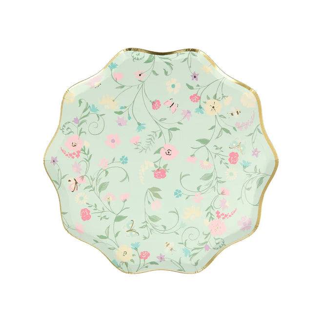 Meri Meri Laduree Paris Floral Side Plates (x 8) - partyalacarte.co.in