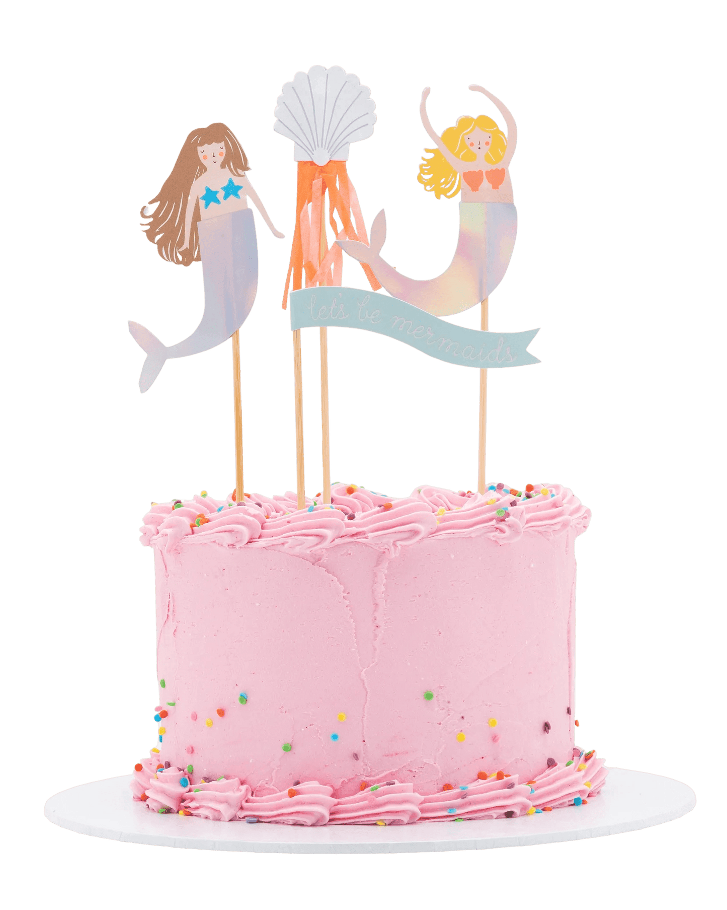 Meri Meri Let's Be Mermaids Cake Toppers (Pack of 4) - partyalacarte.co.in