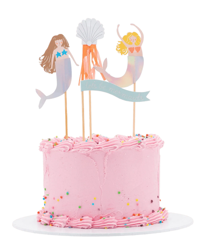Meri Meri Let's Be Mermaids Cake Toppers (Pack of 4) - partyalacarte.co.in