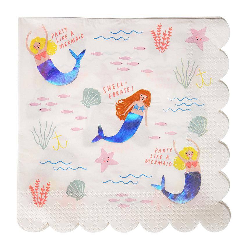 Meri Meri Let’s be Mermaids Napkins - partyalacarte.co.in