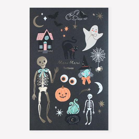 Halloween Icons Temporary Tattoos | Pack of 2 Sheets