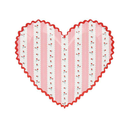Vintage Rose Heart Plates