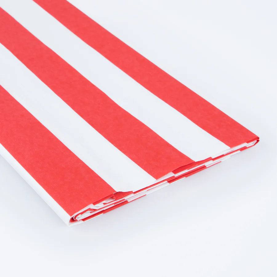 Red Striped Tablecloth