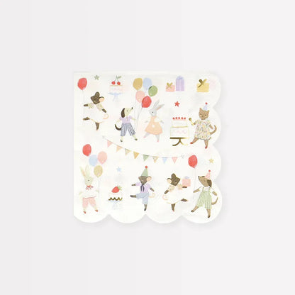 Animal Friends Small Napkins (x16)