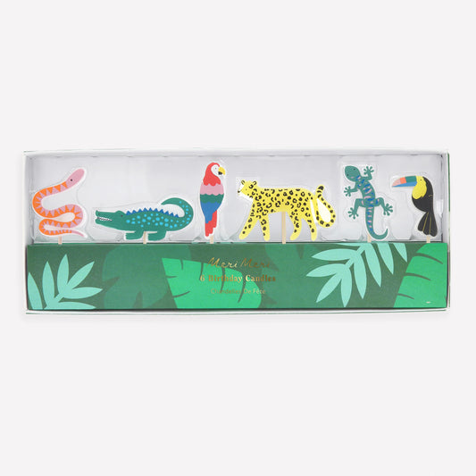 Jungle Jamboree Birthday Candles | Pack of 6