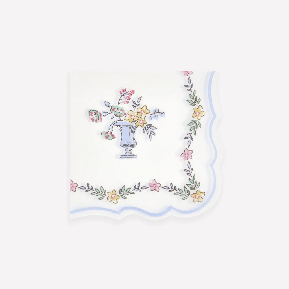 Chintz Border Small Napkins (x 16)