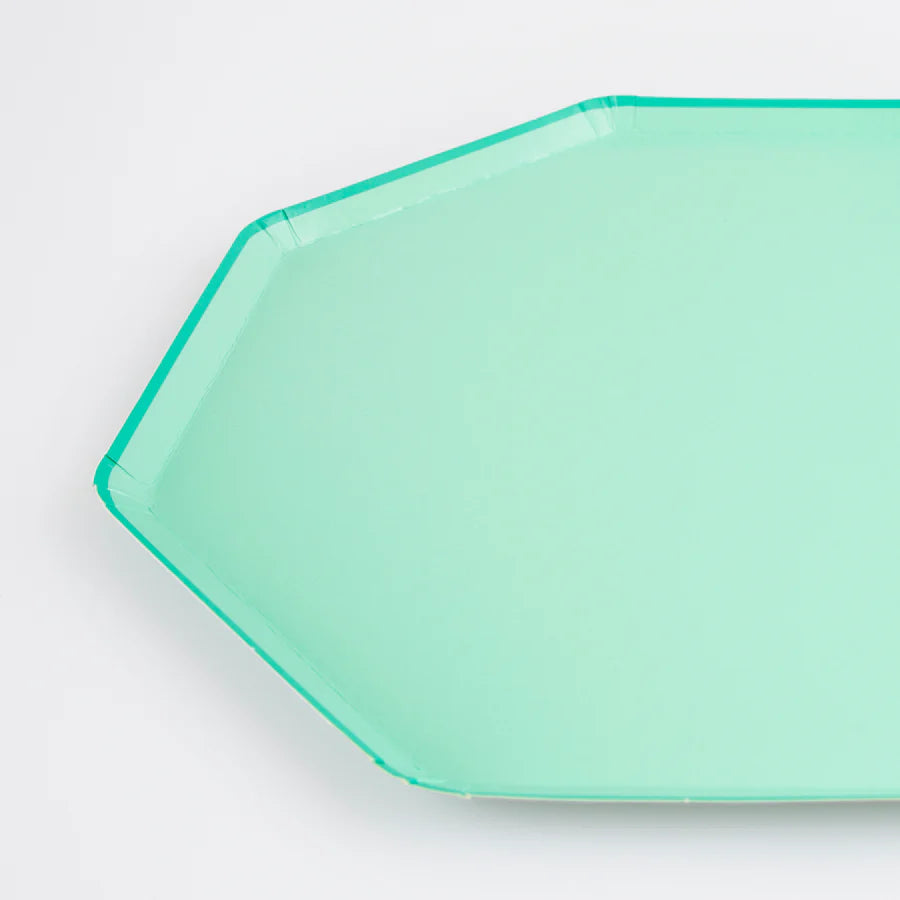 Sea Foam Green Dinner Plates (x8)