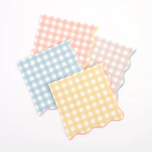 Gingham Small Napkins (x 20)