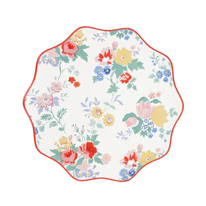 Vintage Floral Side Plates (x8)