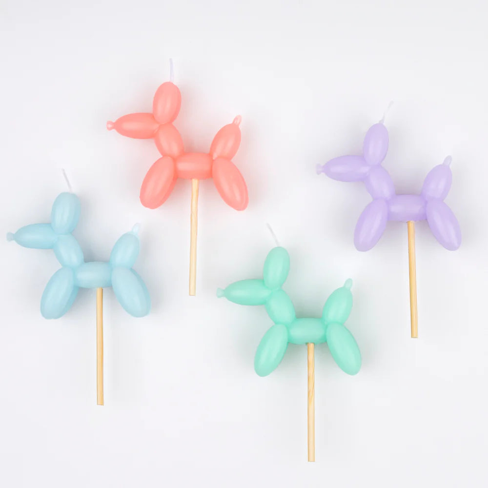 Balloon Dog Candles (x 4)