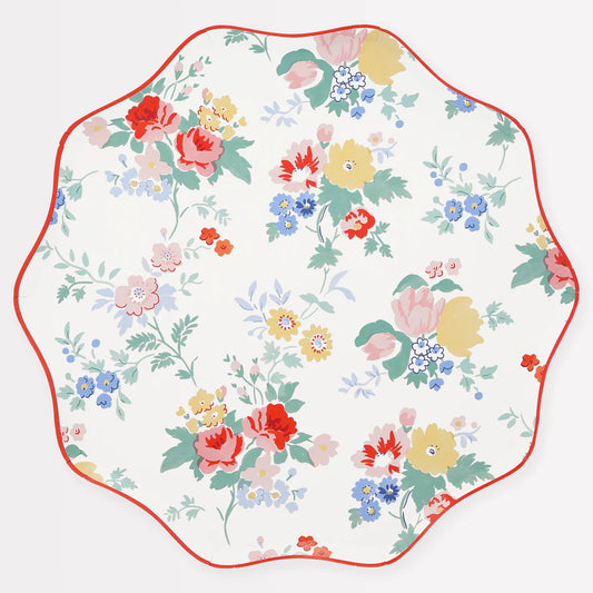 Vintage Floral Dinner Plates (x8)