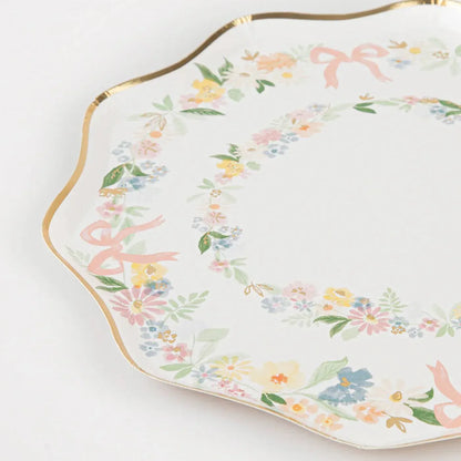 Elegant Floral Side Plates (x8)