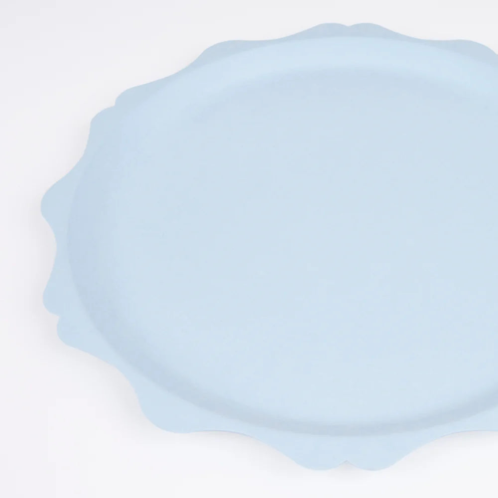 Blue Decorative Edge Compostable Dinner Plates (x 8)