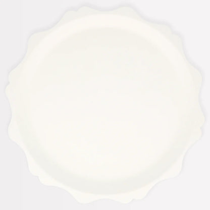 Cream Decorative Edge Compostable Dinner Plates (x 8)