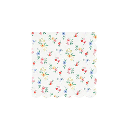 Ditsy Posy Scalloped Small Napkins (x16)