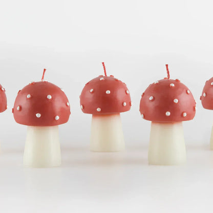 Mini Mushroom Candles (x6)