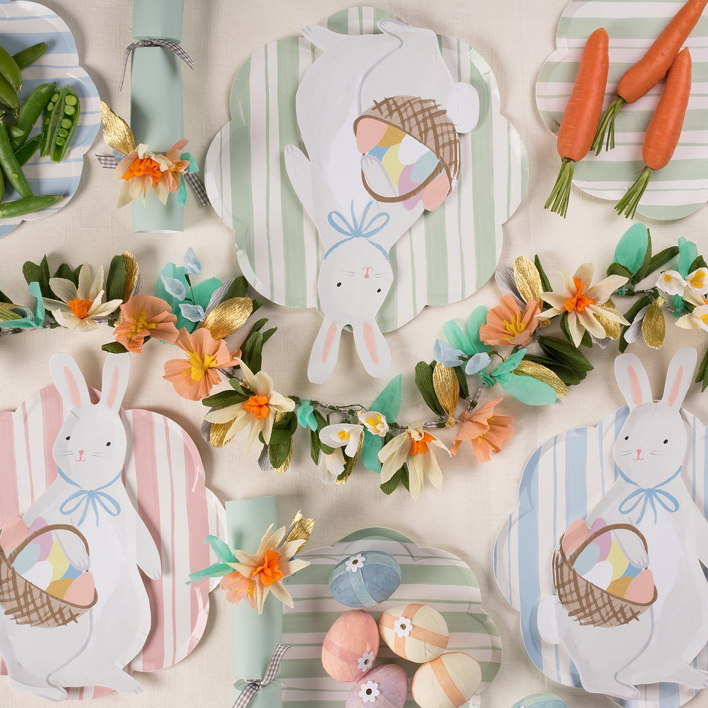 Bunny With Basket Napkins(x16)