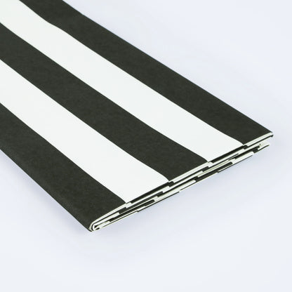 Black Striped Paper Tablecloth
