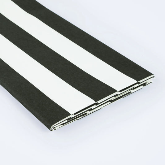 Black Striped Paper Tablecloth