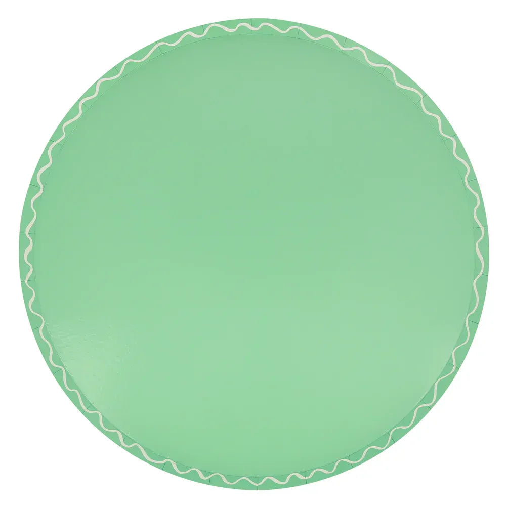 Mixed Wavy Line Dinner Plates (x8)