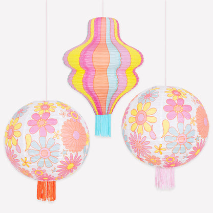 Flower Power Paper Lanterns | Pack of 3