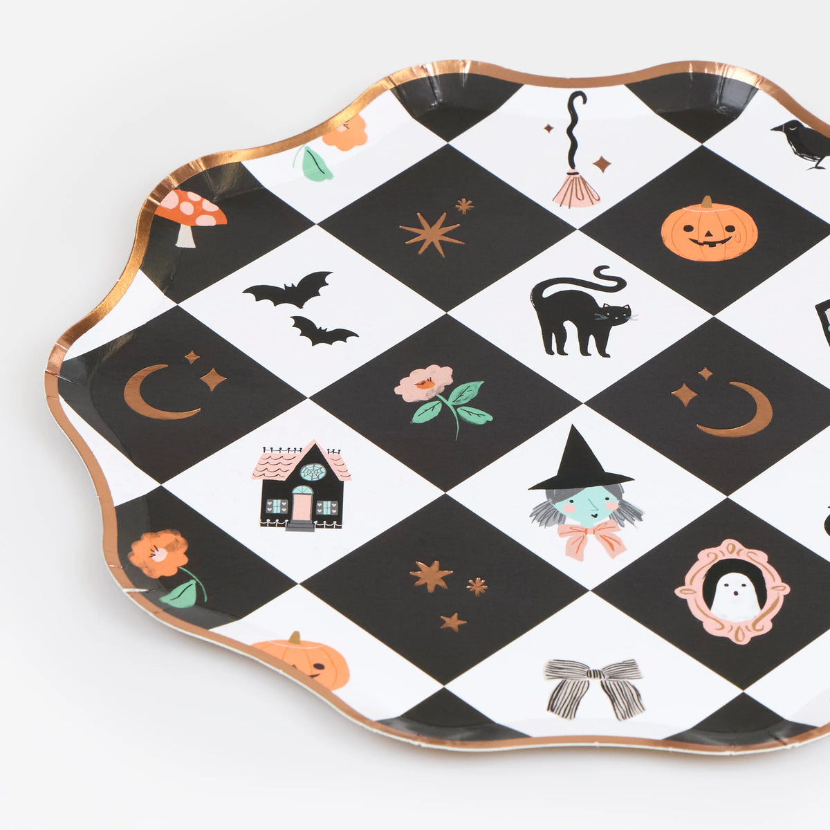 Patchwork Halloween Side Plates | Pack of 8