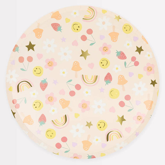 Happy Icons Dinner Plates (x8)