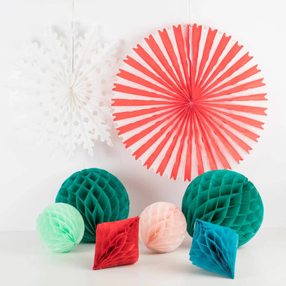 Christmas Honeycomb Decoration Kit (x 16)