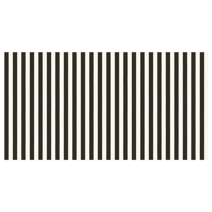 Black Striped Paper Tablecloth