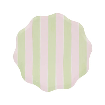 Pastel Stripe Side Plates (x 8)