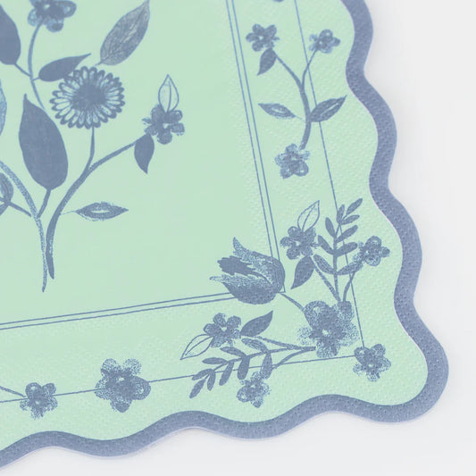 Vintage Botanical Large Napkins (x 16)