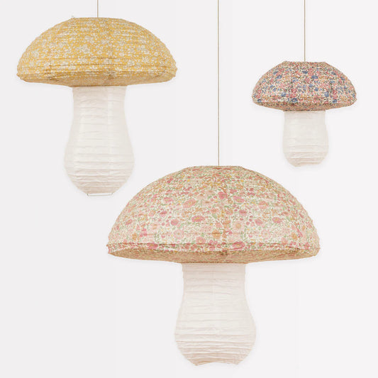 Meri Meri x Liberty Mushroom Lanterns (x3)