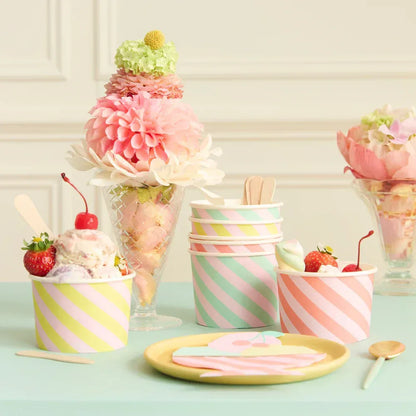 Ice Cream Cups & Spoons (x12)