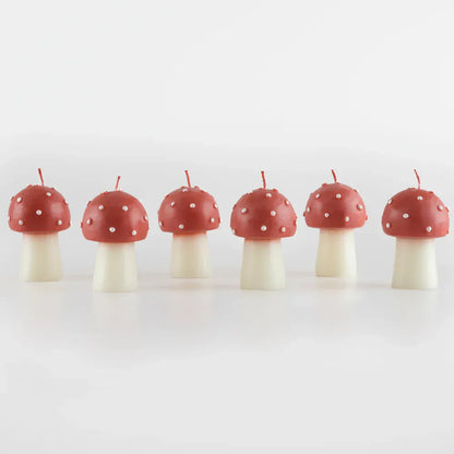 Mini Mushroom Candles (x6)