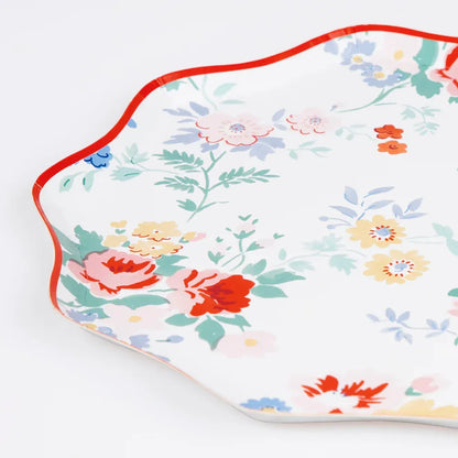 Vintage Floral Side Plates (x8)